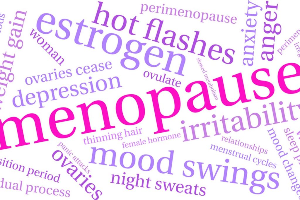 menopause symptoms word cloud